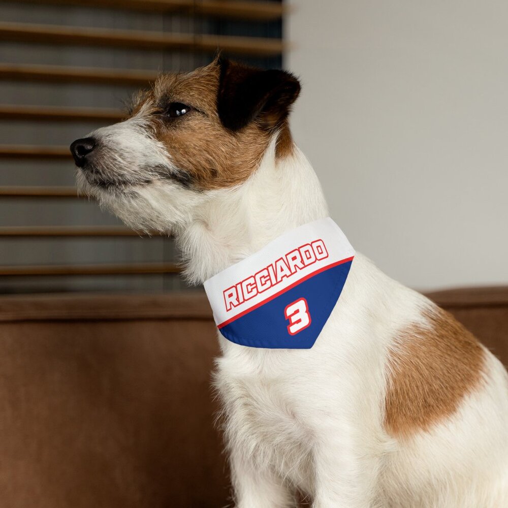 Daniel Ricciardo F1 Dog Bandana Small Formula 1 Dog Collar